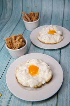 Recipe for Cloudy Eggs, Icloud Egg. High quality photo