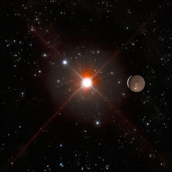 Proxima Centauri b orbits its parent star at a distance of roughly 0.05 AU. This image elements furnished by NASA. download image 