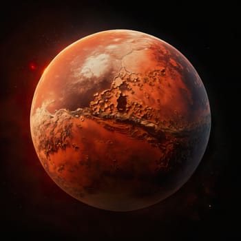 3D illustration Planet Mars isolated on black night sky. image elements furnished by NASA. download image