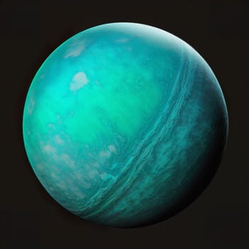 Planet Uranus in the Starry Sky of Solar System in Space. This image elements furnished by NASA. download image