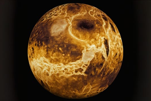 Planet Venus with visible clouds or gas shown from Space. Elements of this 3D render are furnished by NASA. download image