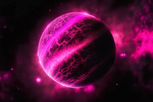 Beautiful pink planet or magenta, colored exoplanet is the resident of Virgo constellation, heat makes the surface appear a shade of magenta. Elements of this image furnished by NASA. download image