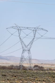 A delta type pylon on a power transmission line in the Western Cape Province