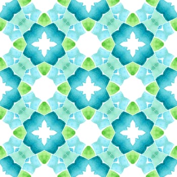 Textile ready gorgeous print, swimwear fabric, wallpaper, wrapping. Green breathtaking boho chic summer design. Oriental arabesque hand drawn border. Arabesque hand drawn design.