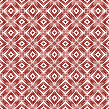 Geometric seamless pattern. Maroon symmetrical kaleidoscope background. Hand drawn geometric seamless design. Textile ready resplendent print, swimwear fabric, wallpaper, wrapping.