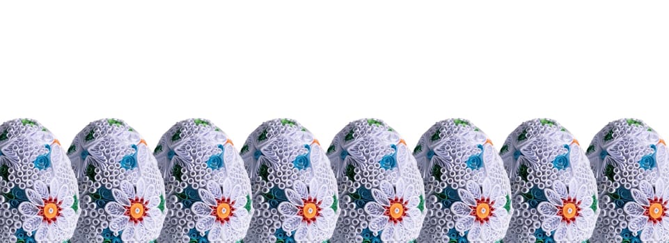Composition with Easter eggs allowing you to add your own components or inscription. Poor decoration for Easter.