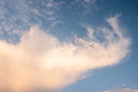 Elephant shape clouds on blue sky background
