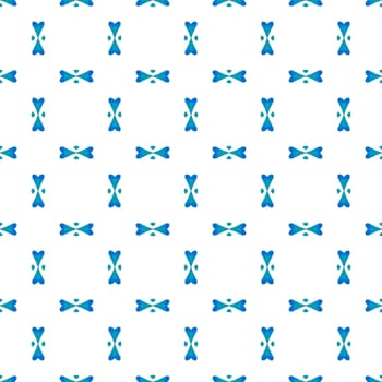 Textile ready divine print, swimwear fabric, wallpaper, wrapping. Blue graceful boho chic summer design. Oriental arabesque hand drawn border. Arabesque hand drawn design.