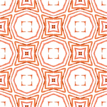 Textile ready admirable print, swimwear fabric, wallpaper, wrapping. Orange curious boho chic summer design. Mosaic seamless pattern. Hand drawn green mosaic seamless border.