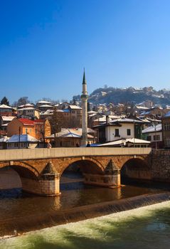 View of the Latin Bridge in Sarajevo - Bosnia and Herzegovina