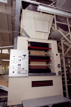 cookie making machine in the factory.