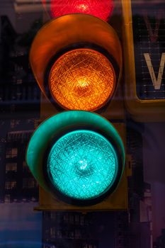 Close up of traffic light