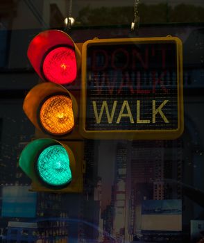 Close up of traffic light