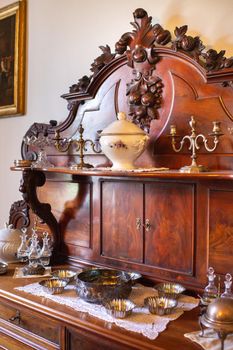 October 12, 2018.Interior inside the Villa Graziani near the town of Vada in the Tuscan region.Tuscany.Italy.