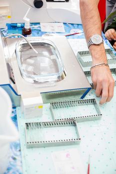 Tools and other instruments in a chemical laboratory