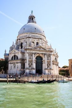 View of basilica of St. Mary of Health in Venice in Italy