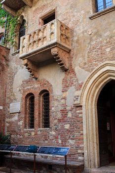 View of the Juliet's Balcony in Verona