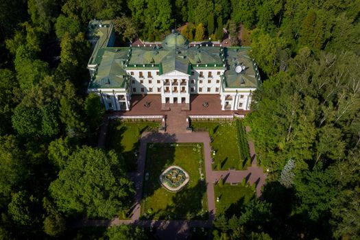 Moscow region, Russia. The former old noble manor of Lyalovo is located in the park-hotel Morozovka