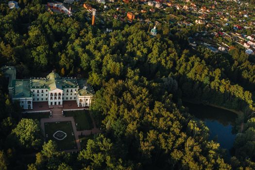 Moscow region, Russia. The former old noble manor of Lyalovo is located in the park-hotel Morozovka