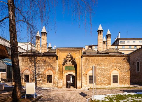 View of the Gazi Husrev Bey Museum in Sarajevo, Bosnia and Herzegovina