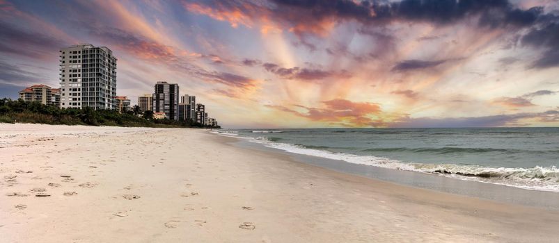 Sunset over Park Shore Beach in Naples, Florida