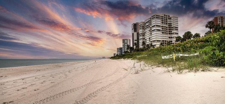 Sunset over Park Shore Beach in Naples, Florida