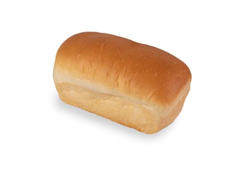 close up of fresh bread on a white background