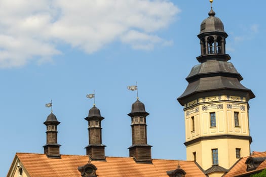 Summer Nesvizh Castle in the city of Nesvizh.Belarus.