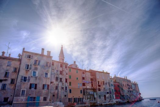 View of Rovinj little city in Istria, Croatia