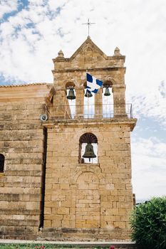 Church with bells on the island of Zakynthos . Greece.