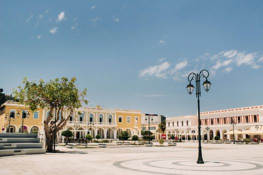 Zakynthos, the Main square in the old city of Zakynthos, Greece.island of zakynthos.