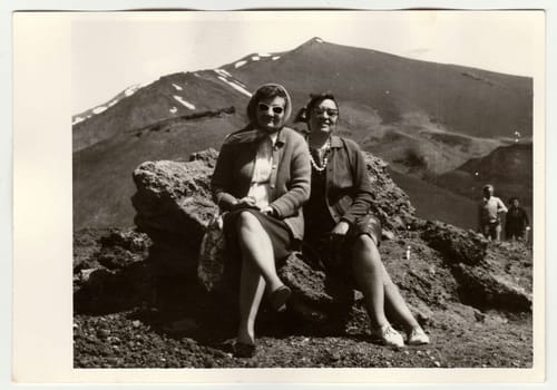 ITALY, CIRCA 1960s: Vintage photo shows people on vacation, circa 1960s.