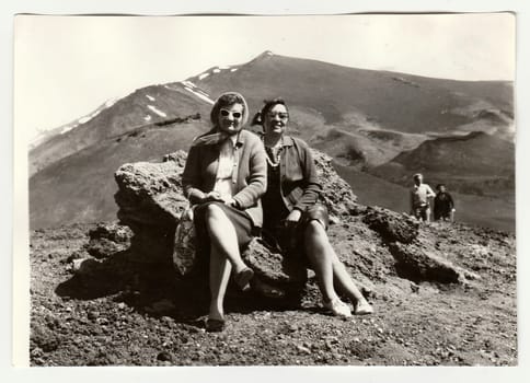 ITALY, CIRCA 1960s: Vintage photo shows women on vacation, circa 1960s.