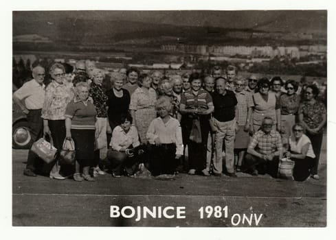 THE CZECHOSLOVAK SOCIALIST REPUBLIC, 1981: Vintage photo shows people on vacation.