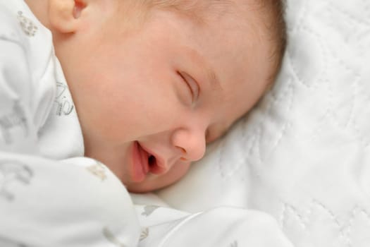 Newborn baby sleep first days in a hospital