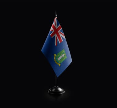 Small national flag of the British Virgin Islands on a black background.