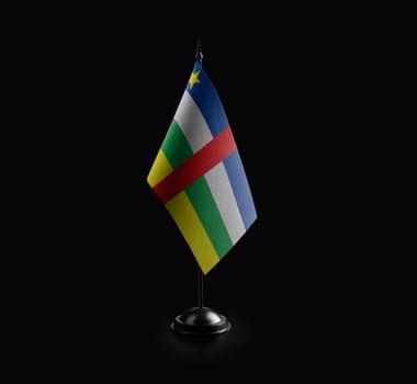 Small national flag of the Central African Republic on a black background.