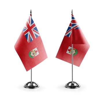 Small national flags of the Bermuda on a white background.