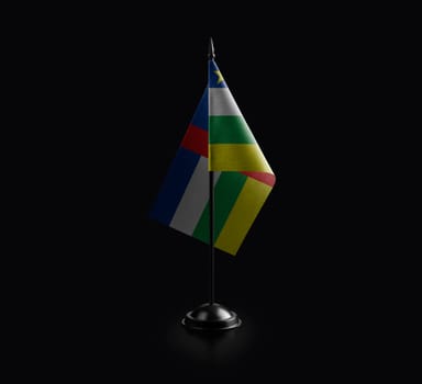 Small national flag of the Central African Republic on a black background.