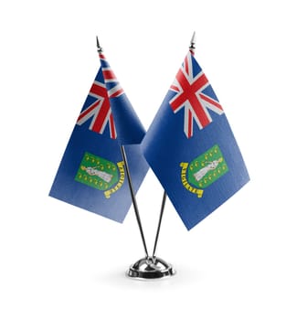 Small national flags of the British Virgin Islands on a white background.