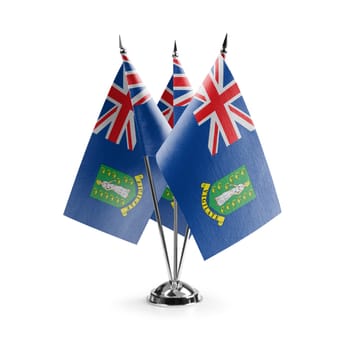 Small national flags of the British Virgin Islands on a white background.