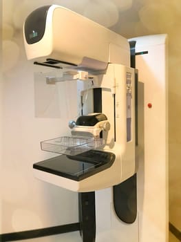 Mammogram device 3D rendering for screening breast cancer in hospital .