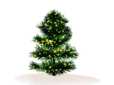 3D Christmas tree or pine tree 3D ready to decorate , isolated on white background. clipping path.