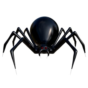 Realistic spider 3d rendering for Halloween decoration.