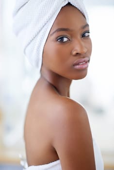 True beauty comes from within. a beautiful young woman during her daily beauty routine