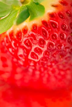 Close-up texture of strawberry macro photography background