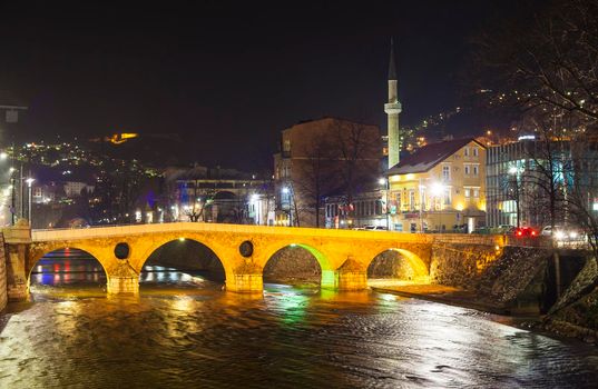 View of the Latin Bridge in Sarajevo - Bosnia and Herzegovina