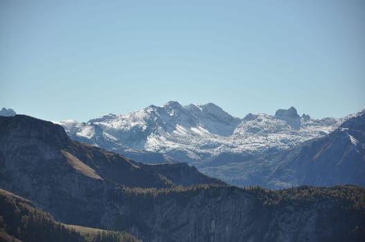 Alpine panorama near Berchtesgaden and Schonau in the Berchtesgadener Land in Bavaria, Germany