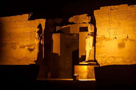Luxor, Egypt - April 15 2008: The temple of Amun in Karnak complex, Luxor, Egypt