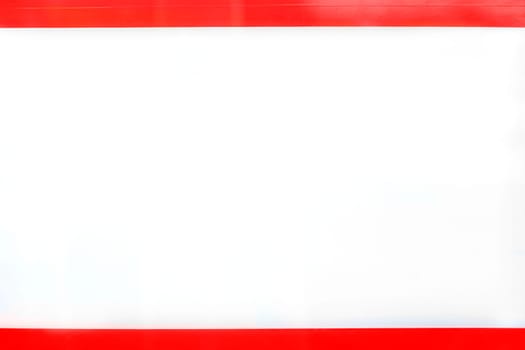Red frame up and bottom on white background.
